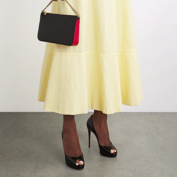 Christian Louboutin Black Patent Peep-Toe Heels size:40 - Picture 3 of 12